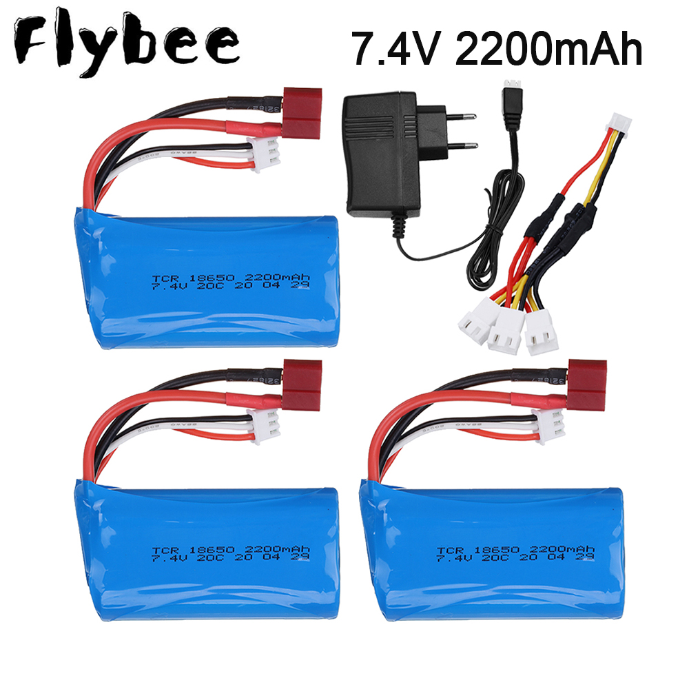 Rc Helicopter Parts - 7.4V 2200mAh 18650 Lipo Batery for