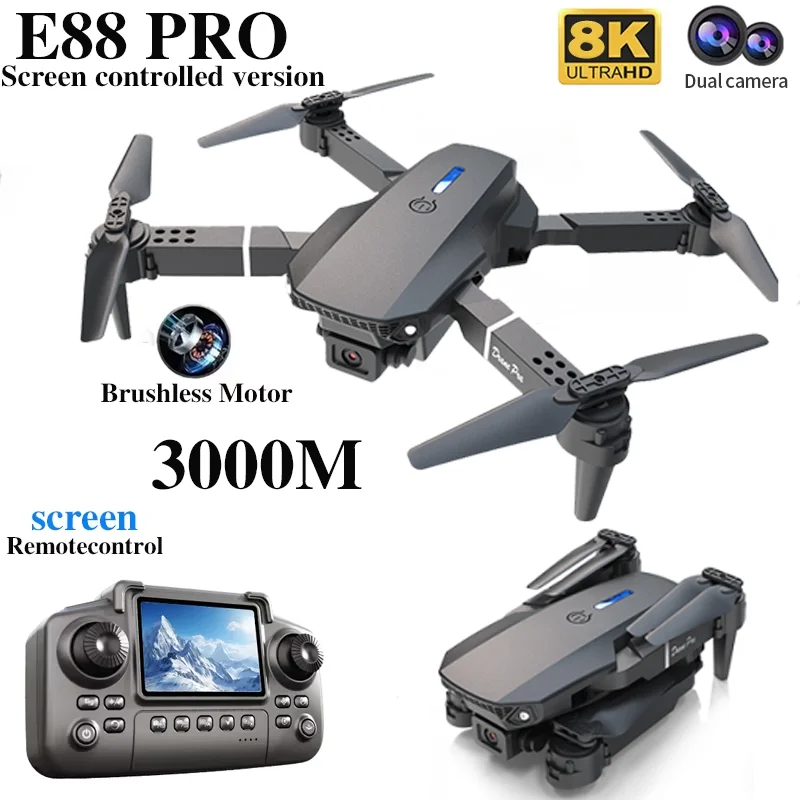 Professional E88 PRO Drone wit - Rc Helicopter Electric ulasan dan harga
