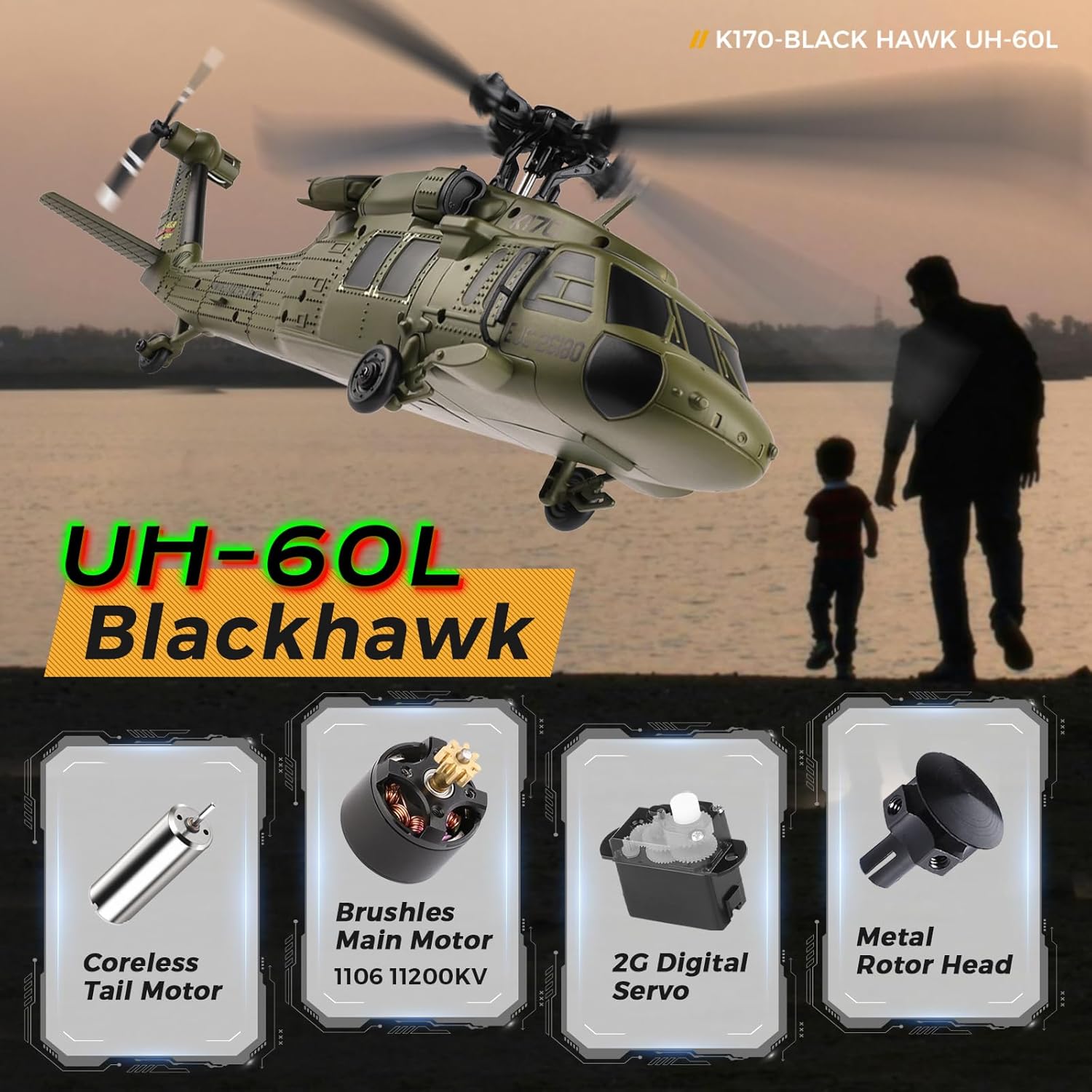 WLtoys K170 Brushless 4-CH RC  - Rc Helicopter Gyro ulasan dan harga