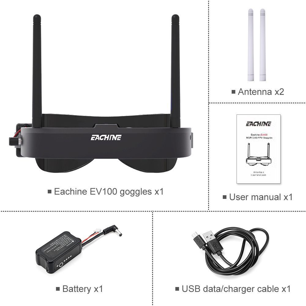 Eachine EV100 720*540 5.8G 72C - Rc Helicopter Case ulasan dan harga