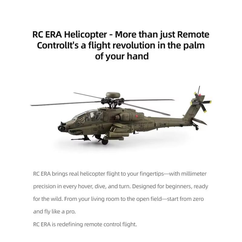New Rc Era Ah-64d Apache Helic - Rc Helicopter Single Rotor ulasan dan harga