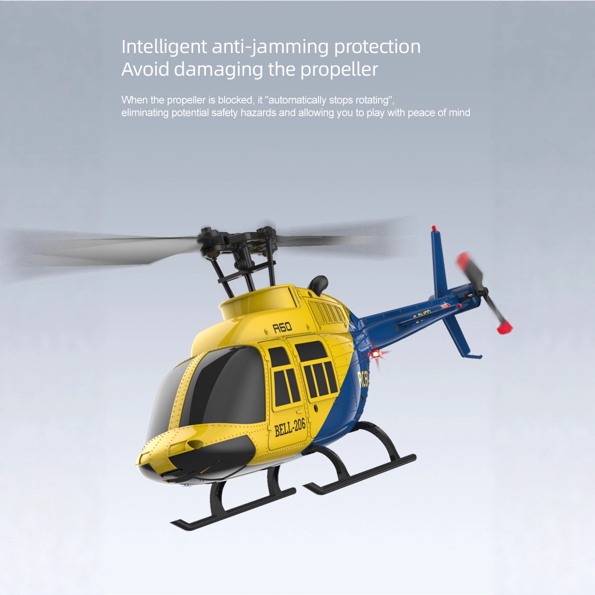 A60 1/42 Scale Bell 206 RC Hel - Rc Helicopter Single Rotor ulasan dan harga