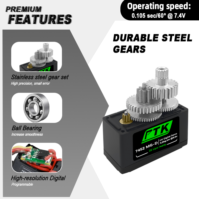 PTK 7452 MG-D 9g Digital Servo - Rc Helicopter Parts ulasan dan harga